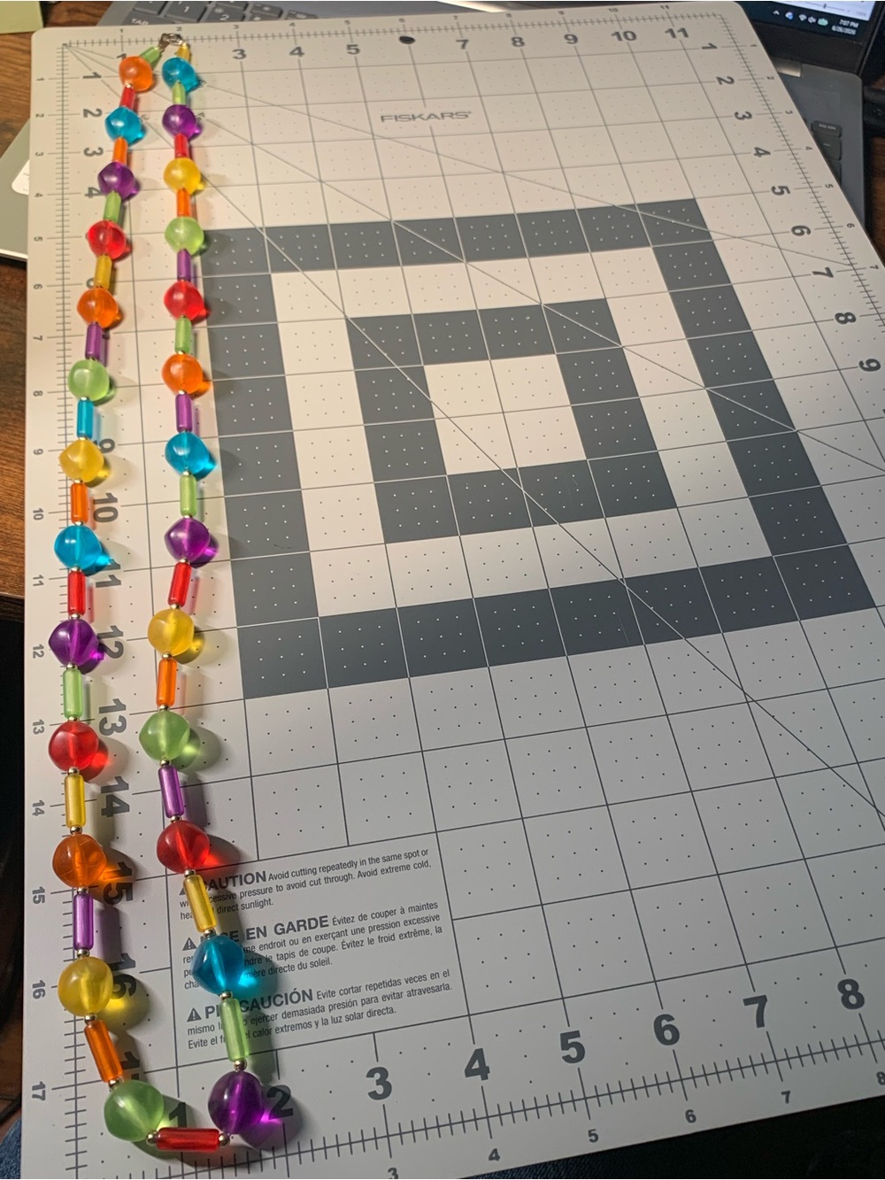 Colorful Acrylic Bead Necklace - Multicolor - Picture 5 of 5